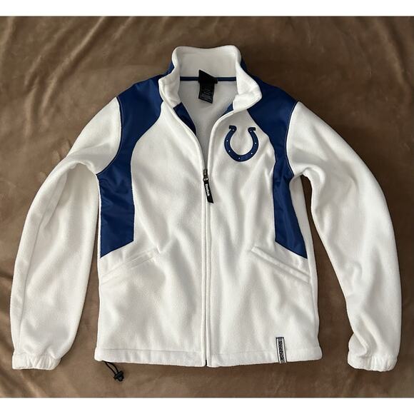 NFL Team Apparel Indianapolis Colts Football Fleece Zip Up Jacket Women Small - Picture 1 of 14